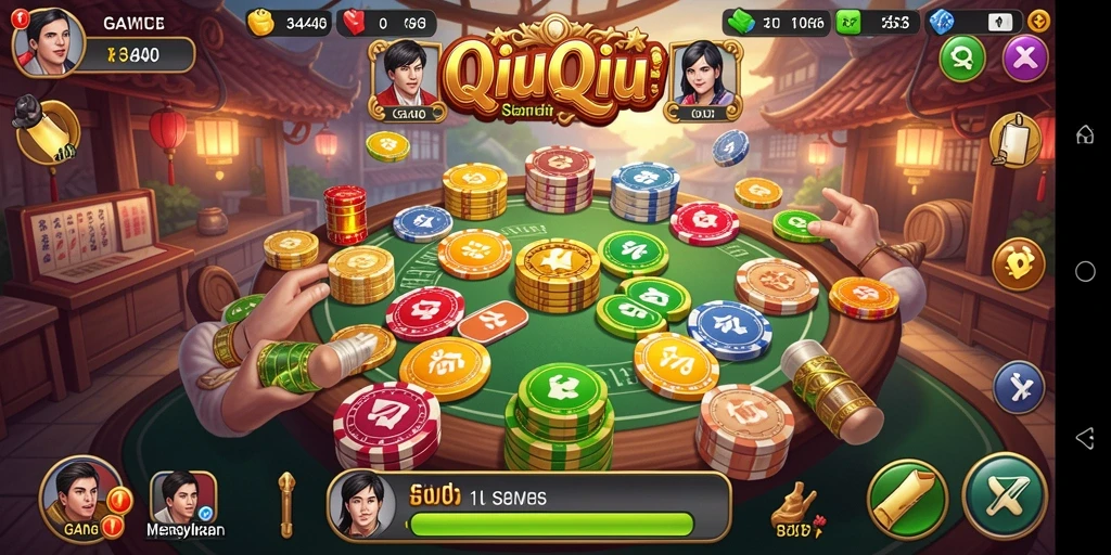 Tampilan gameplay QiuQiu di 3446 yang mendebarkan.