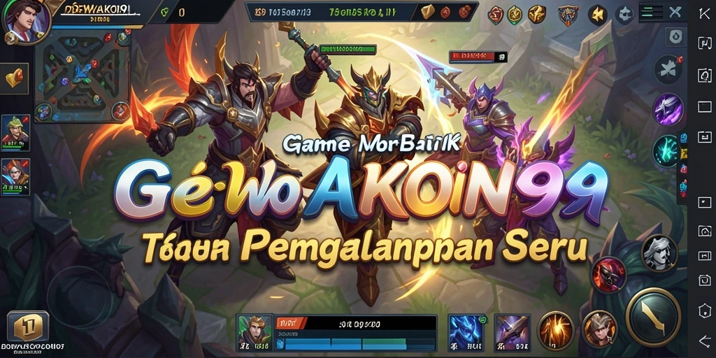 Tampilan gameplay MOBA yang seru dalam DEWAKOIN99.