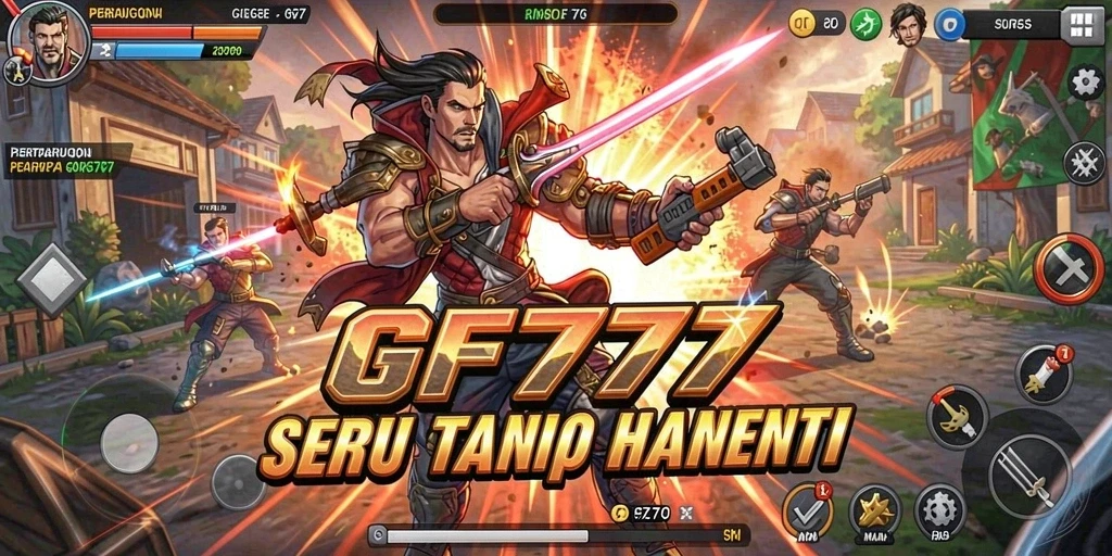 Screenshot GF777 menampilkan aksi bertarung yang mendebarkan.