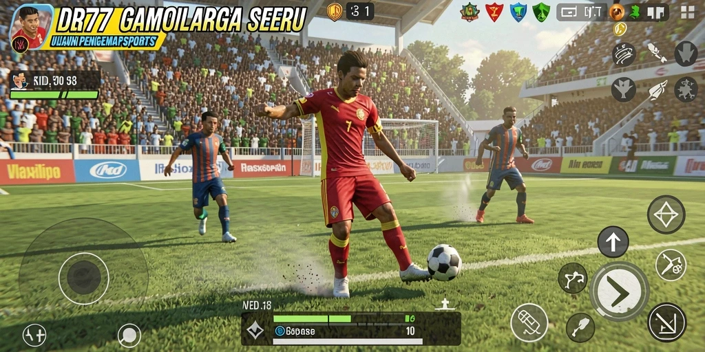 Screenshot gameplay IDR77 menampilkan suasana olahraga yang penuh semangat.