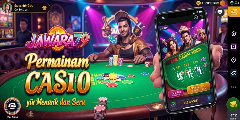 Tampilan gameplay Live Casino JAWARA79 yang menegangkan dan interaktif.