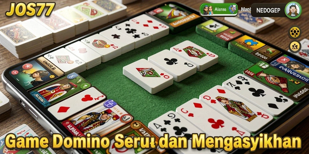 Tangkapan layar JOS77 menunjukkan pemain yang serius saat bermain Domino.