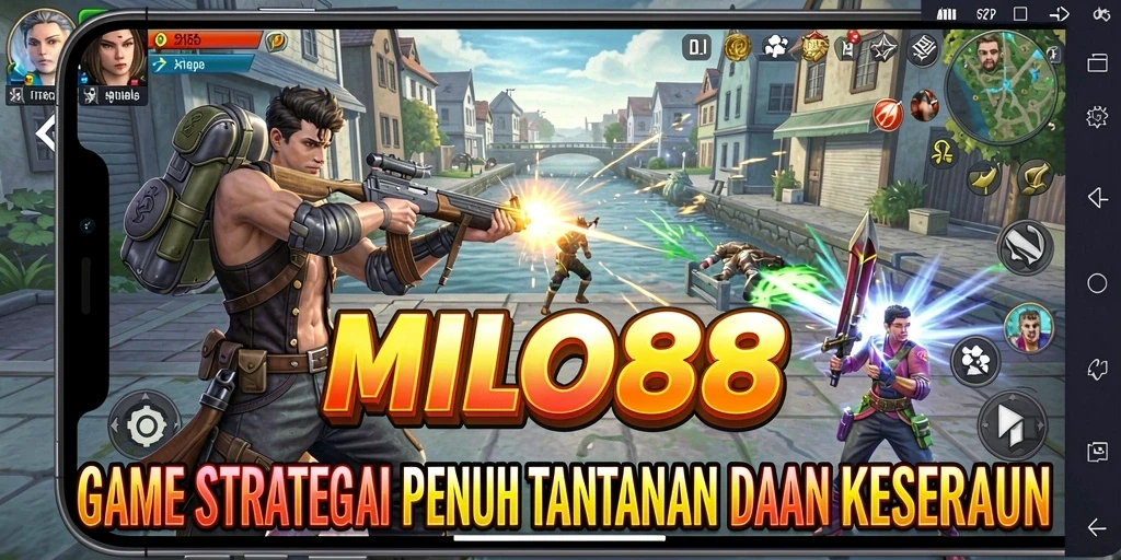 Screenshot gameplay MILO88 yang menunjukkan pertempuran strategis yang intens.