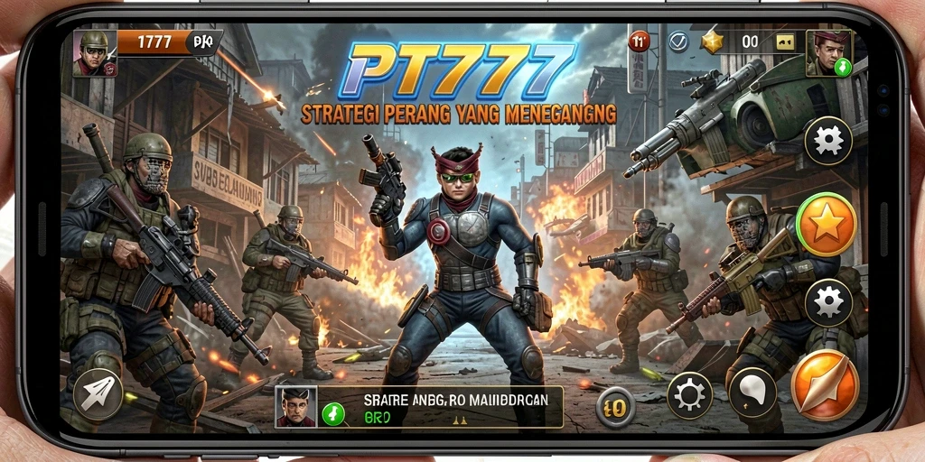 Tampilan gameplay mendebarkan dari PT777 dengan pertempuran strategis.