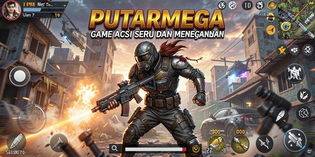 Tangkapan layar gameplay PUTARMEGA menampilkan aksi menegangkan dan grafis yang memukau.