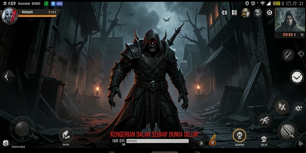 Screenshot S9S9 menampilkan gameplay kegelapan dan ketegangan yang mencekam.