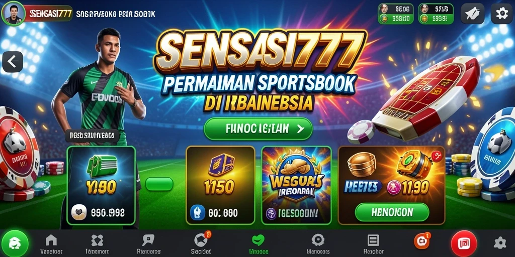 Tampilan gameplay SENSASI777 yang menarik dan dinamis.